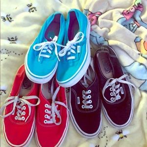 3 pairs of used Vans.
